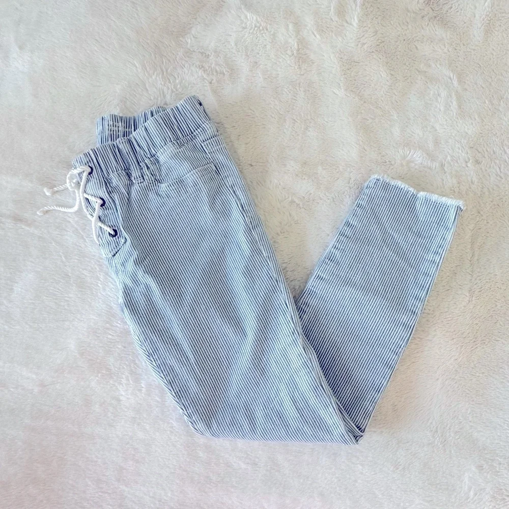 GAP Girls Straight-Leg raw hem legging Jeans lace up, 10, 140cm